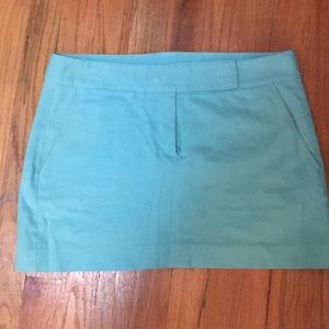 Theory turquoise mini skirt